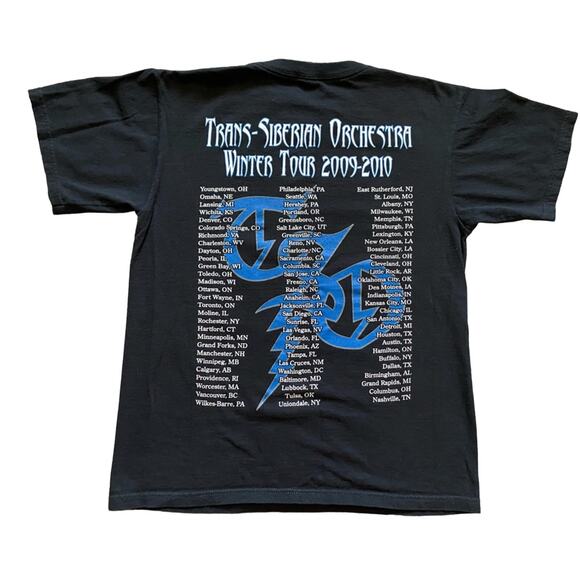Black Trans-Siberian Orchestra Winter Tour 2009-2010 Graphic Band Tee- Sz Medium - Picture 2 of 3